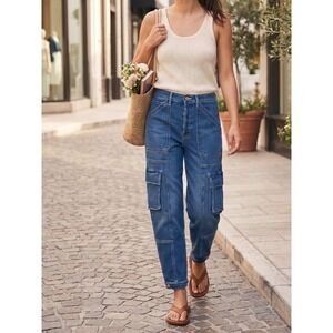NWT Mother Denim The Curbside Cargo Flood in Opposites Attract 25, 26, 27 $325